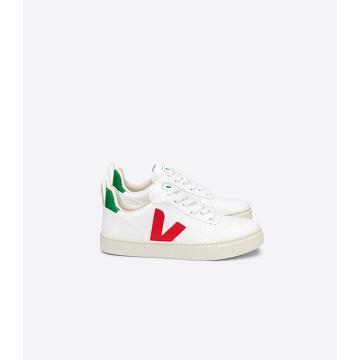 Veja V-10 LACES CWL Schoenen Kinderen White/Red | NL 792QMA